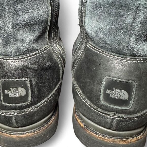 The North Face Women’s Suede Winter Boots 7.5 Black Gray Tall Zip Primaloft - Picture 7 of 8
